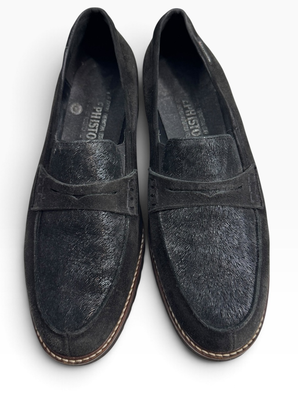 Mephisto Sidney Penny loafer black suede and cow hide women’s 8